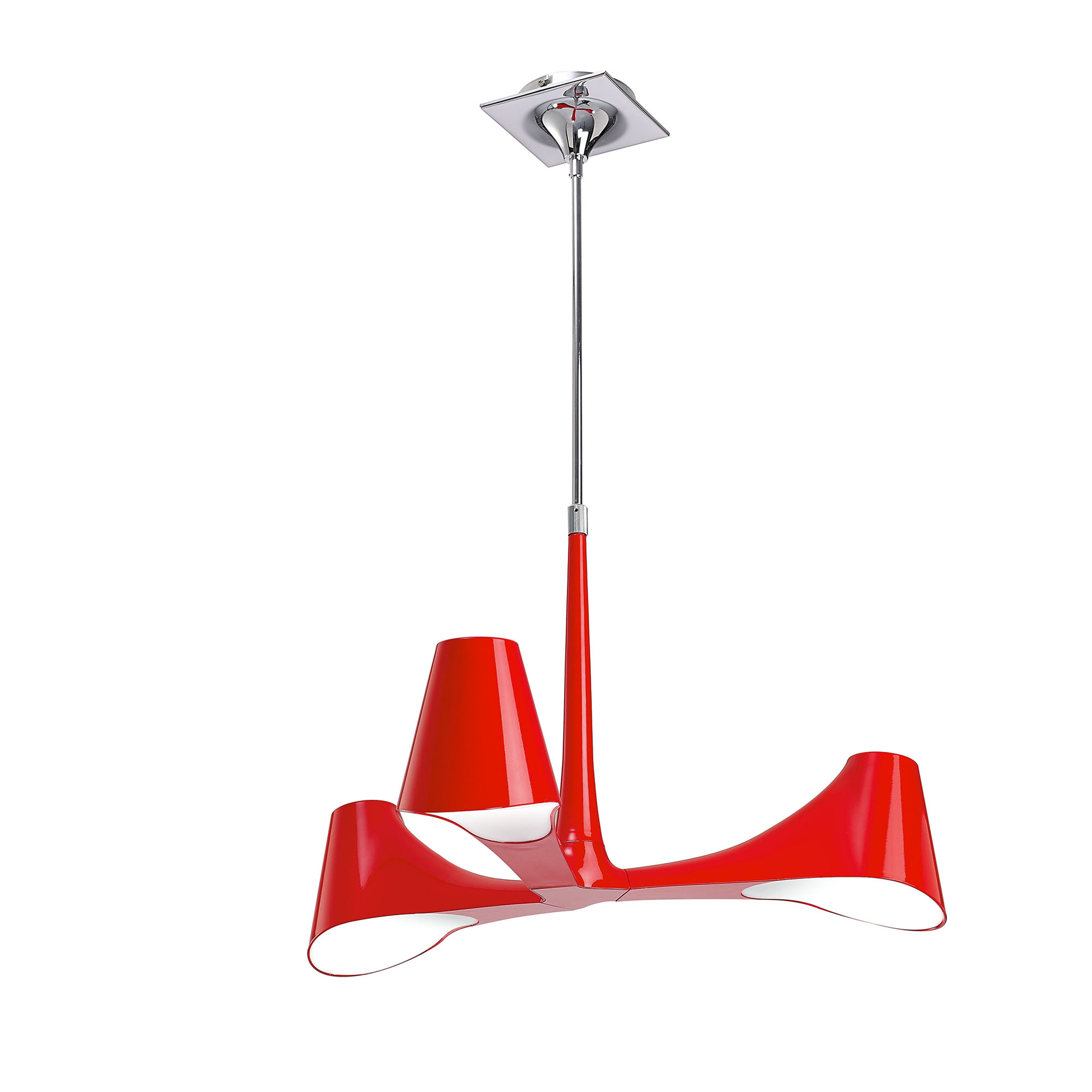 M1602  Ora Telescopic/Semi Flush 3 Light Gloss Red